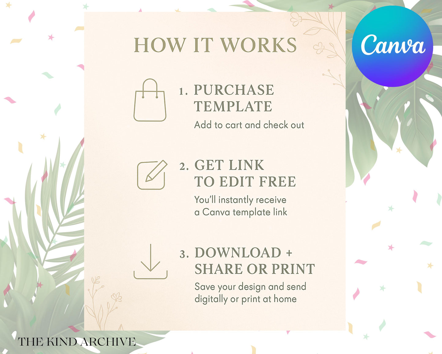 Luau Birthday Invitation Template | Editable Tropical Party Invite | Digital Canva Download | Printable Floral Birthday Invite