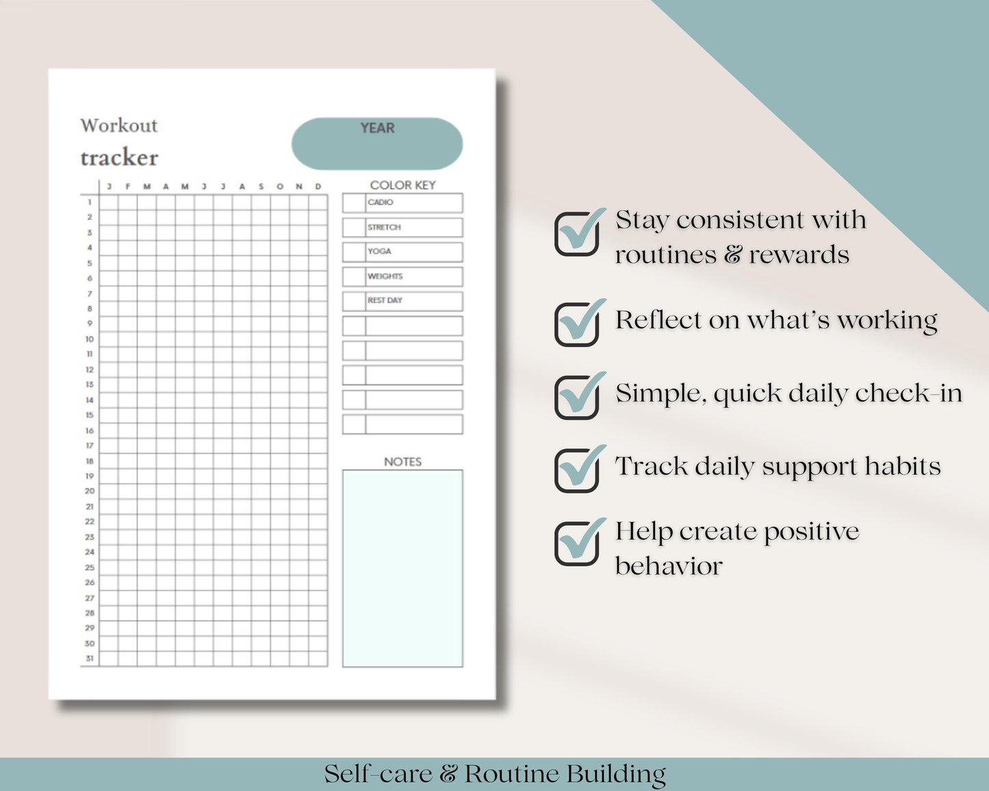 Fitness Planner, Weight Loss & Fitness Tracker, Habit Tracker, Meal Planner, Calorie Tracker, Goodnotes, Workout Planner